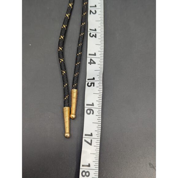 Vintage Gold Tone Donkey Burro Bolo Tie Black Cabochon Western Cowboy - Picture 7 of 8